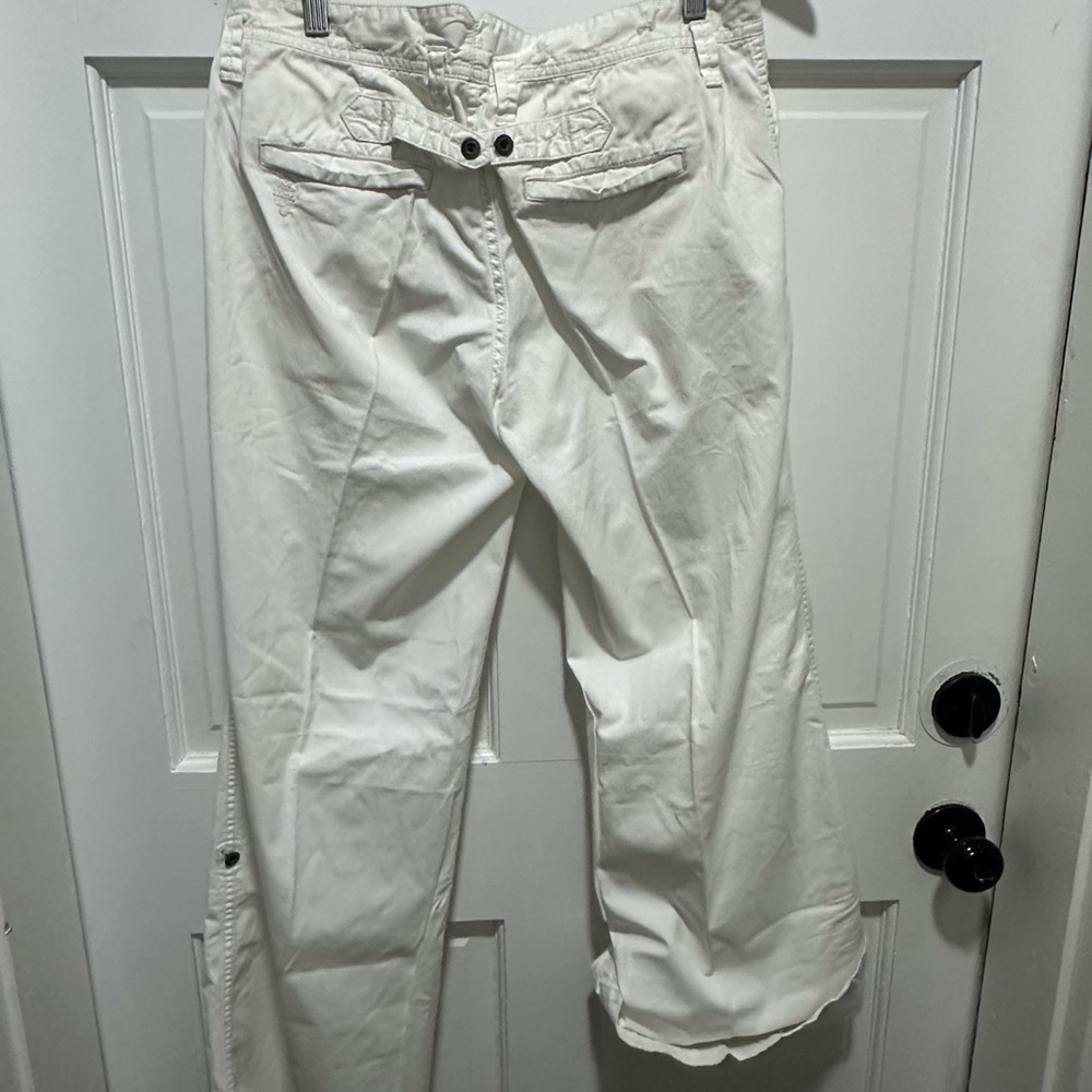 VINTAGE Polo Ralph Lauren No. 67 RL 100% cotton Women’s Cargo Pants M Wide Leg - Picture 6 of 6